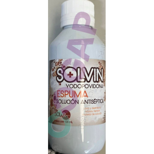 SOLVIN YODOPOVIDONA SOL ANTISEP ESPUMA FCO 120 ML