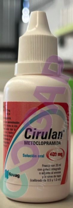 GE METOCLOPRAMIDA CIRULAN GTS SOL 400 MG 20 ML