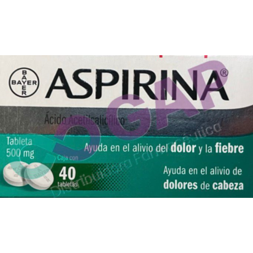 ASPIRINA 500 MG 40 TABLETAS