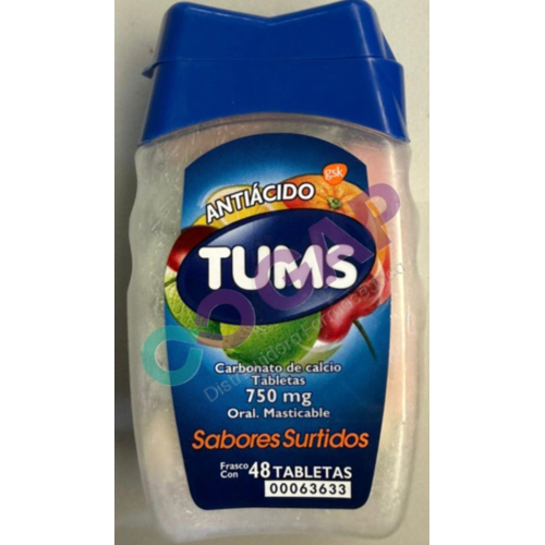TUMS EXTRA SURTIDO 750 MG 48 TAB MAST
