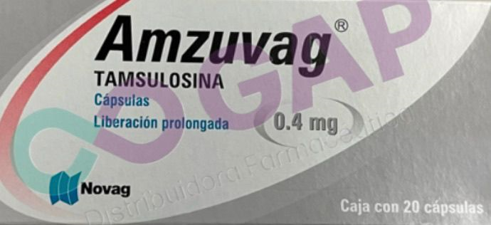 GE TAMSULOSINA AMZUVAG 0.4 MG 20 CAPSULAS