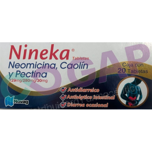 GE NEOMI/PECTINA/CAOLIN NINEKA 20 TABLETAS