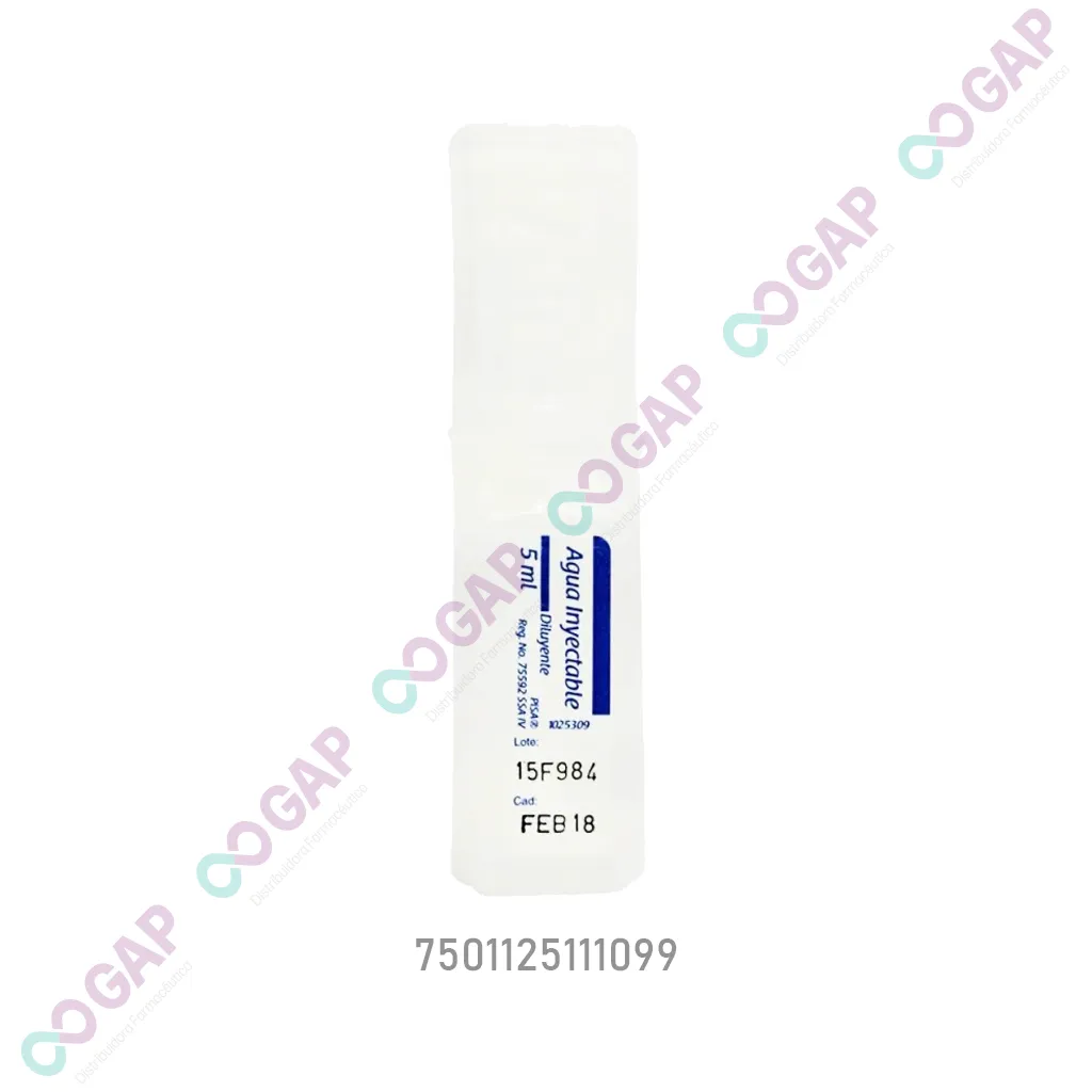AGUA INYECTABLE PISA SOL C/1 AMP 5 ML