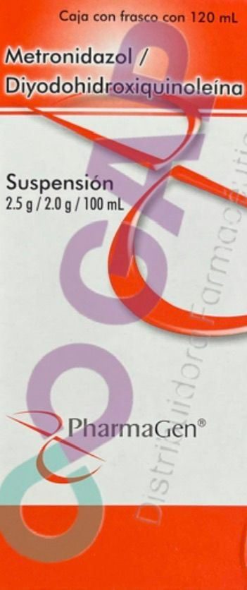 GE METRONIDAZOL/DIYODOHIDROXIQUINOLEINA SUSP FCO 120 ML
