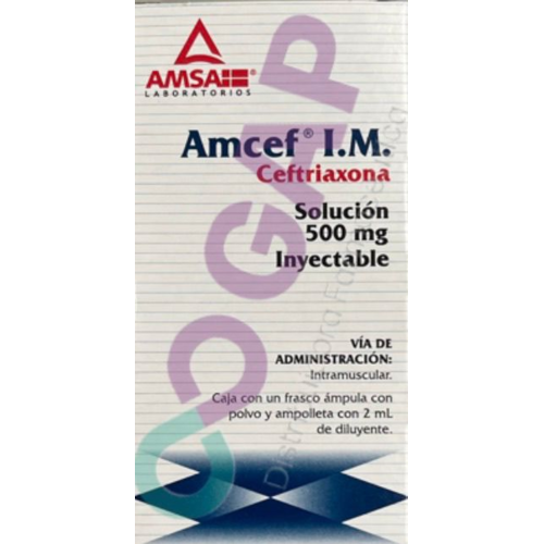 GE CEFTRIAXONA AMCEF I.M. 500 MG AMP 2 ML