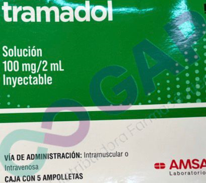 GE TRAMADOL AMSA SOL INY 100MG/2ML CAJA 5 AMP