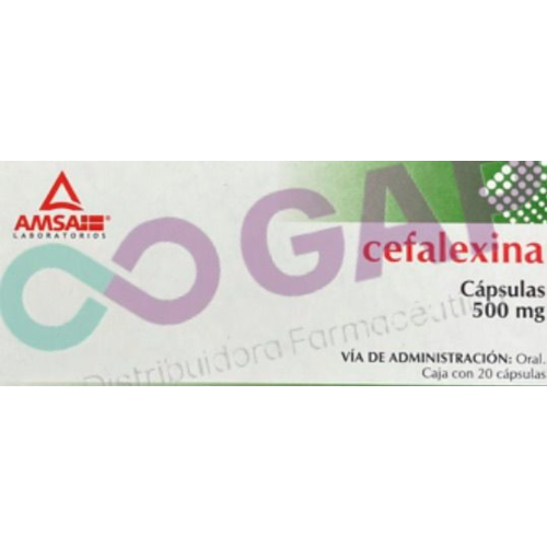 GE CEFALEXINA AMSA 500 MG 20 CAPSULAS
