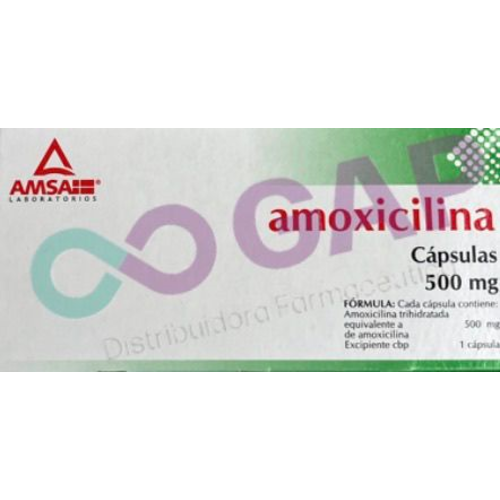 GE AMOXICILINA AMSA 500 MG 12 CAPSULAS