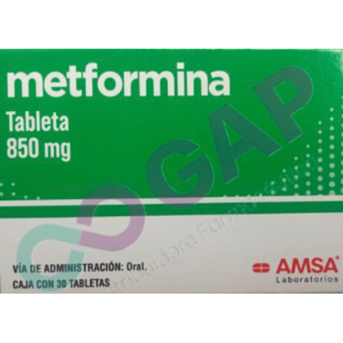 GE METFORMINA 850 MG 30 TABLETAS AMSA