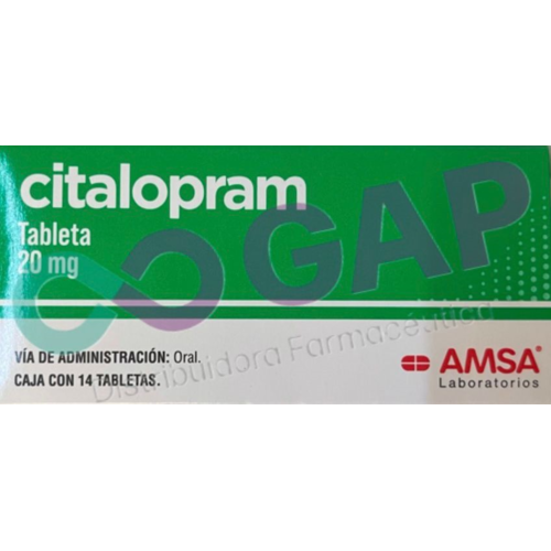 GE CITALOPRAM AMSA 20 MG 14 TABLETAS