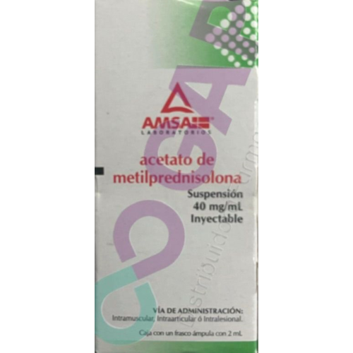 GE ACETATO DE METILPREDNISOLONA SUSP INY 40MG FCO AMP 2ML