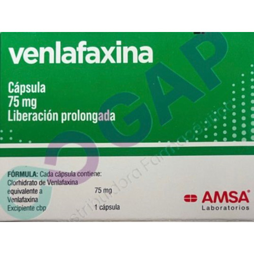 GE VENLAFAXINA AMSA 75 MG 20 CAPSULAS L.P.
