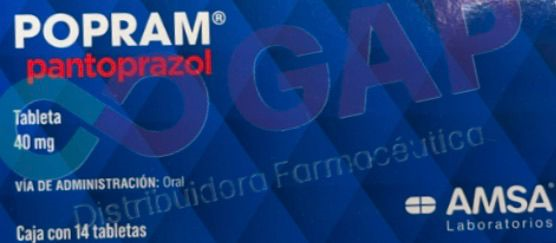GE PANTOPRAZOL POPRAM 40 MG 14 TABLETAS