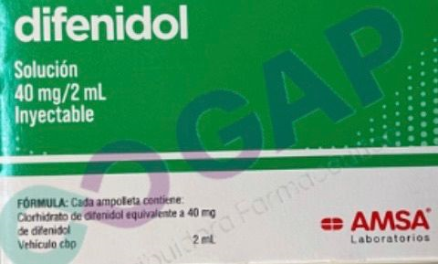 GE DIFENIDOL 2 AMP 40MG / 2ML INYECTABLE