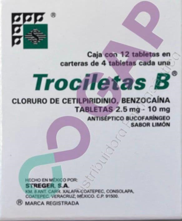 GE CETILPI/BENZOC TROCILETAS B 12 TABLETAS