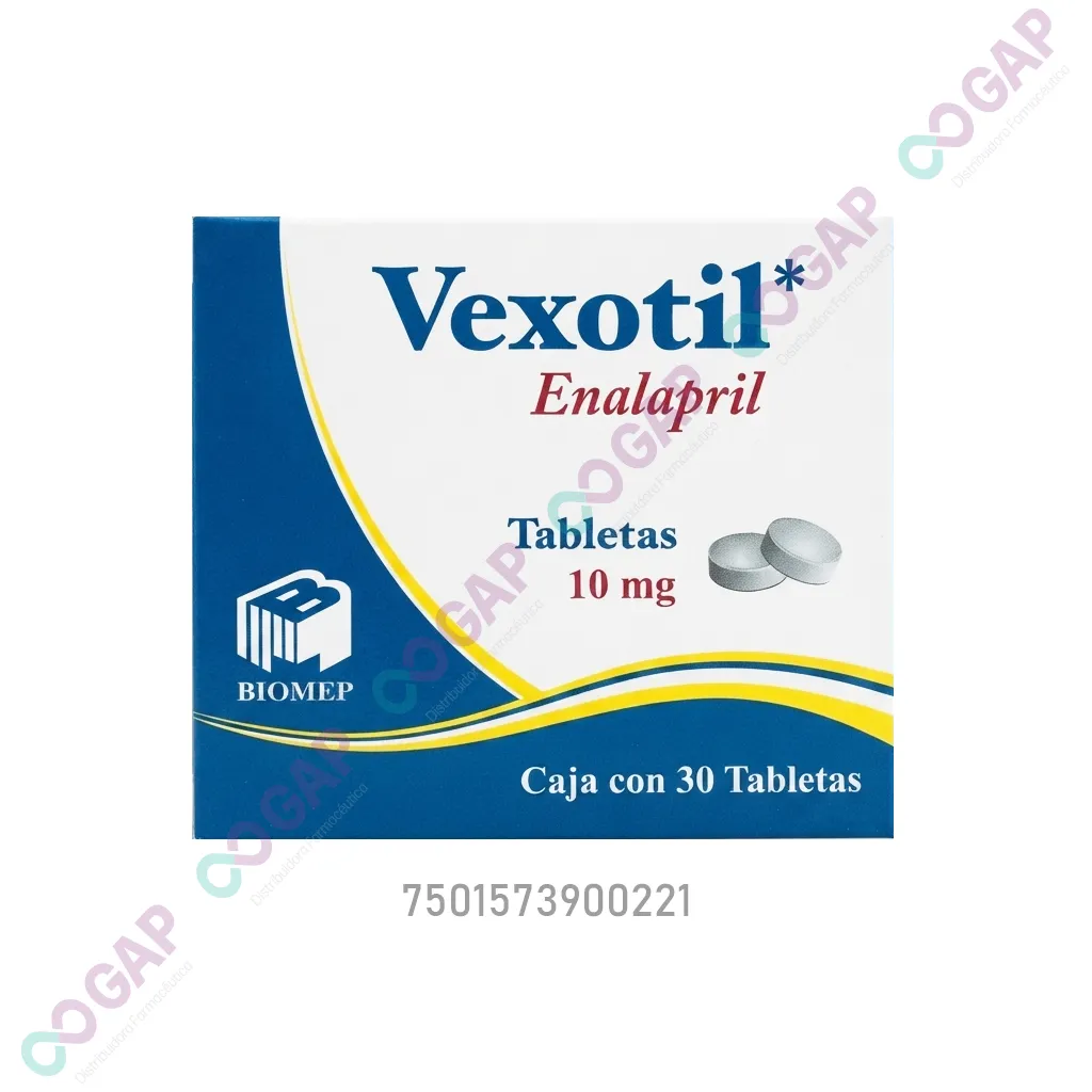 GE ENALAPRIL VEXOTIL 10 MG 30 TABLETAS