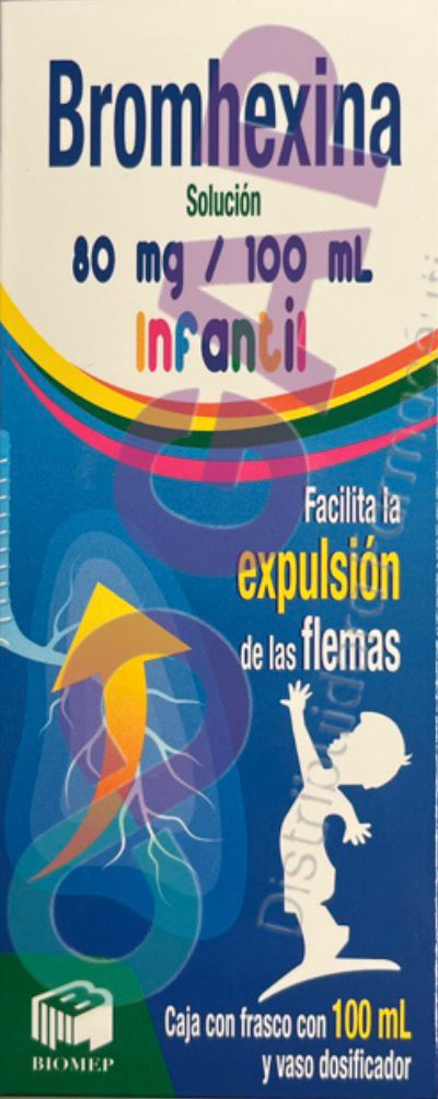 GE BROMHEXINA INFANTIL SOLUCION 80MG/100ML FCO 100 ML