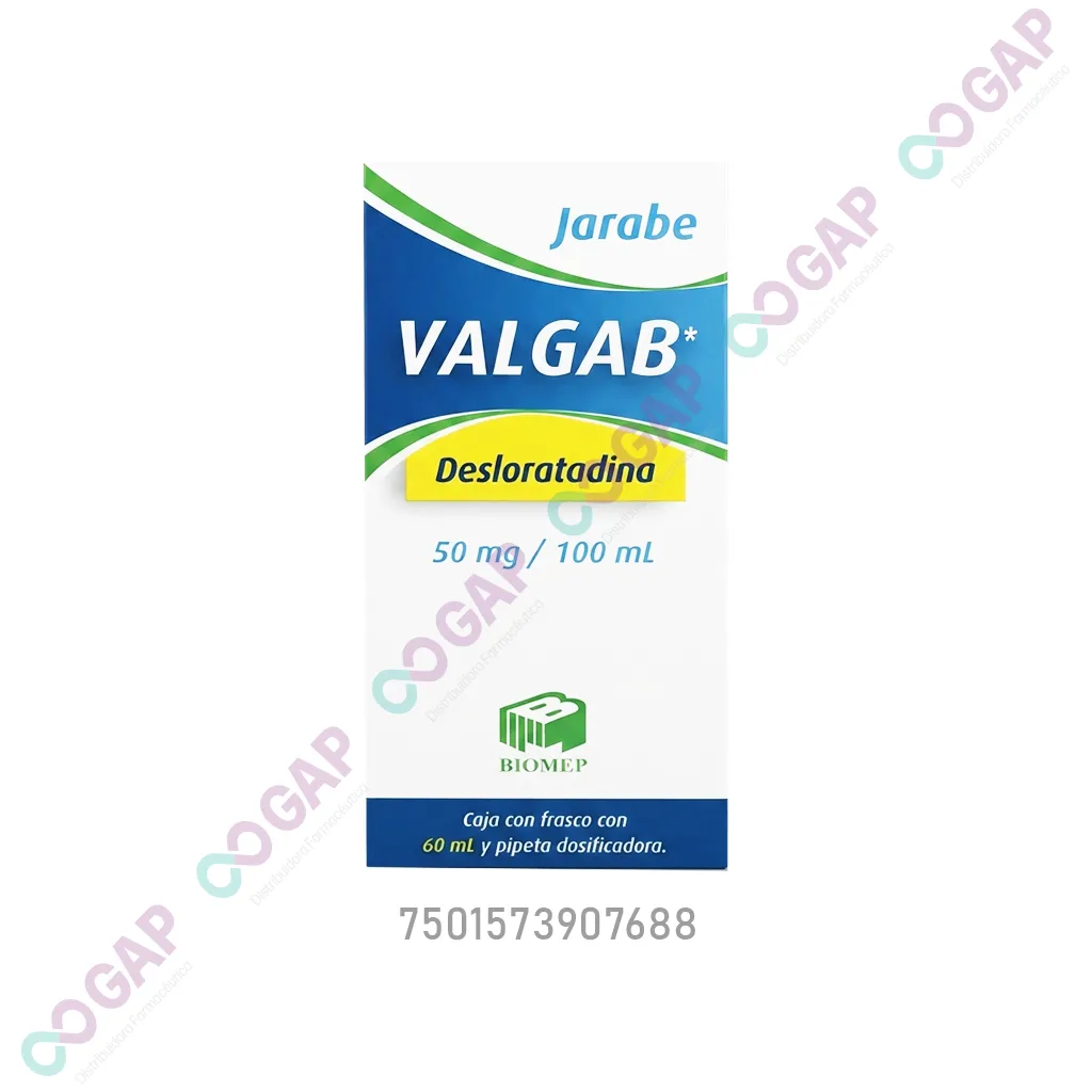 GE DESLORATADINA VALGAB JARABE 50MG/100ML FCO 60 ML