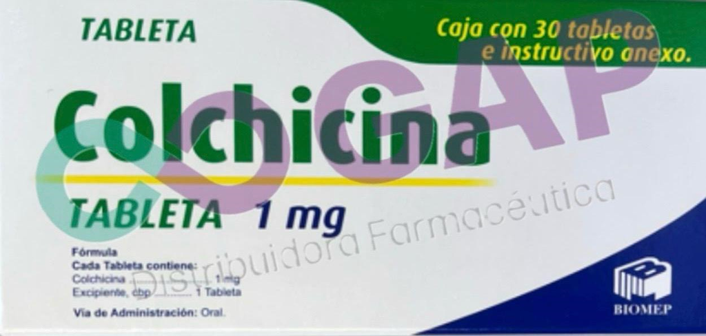 GE COLCHICINA BIOMEP 1 MG 30 TABLETAS