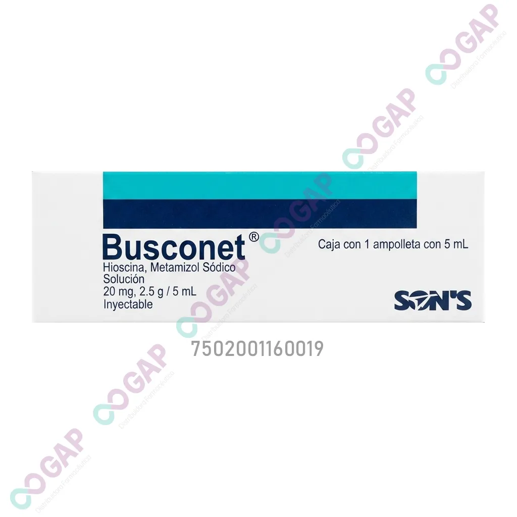 GE HIOSCINA/METAMIZOL SODICO BUSCONET SOL INY 1 AMP 5 ML