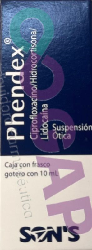 GE CIPRO/HIDRO/LIDOCAINA PHENDEX OTICO 10 ML