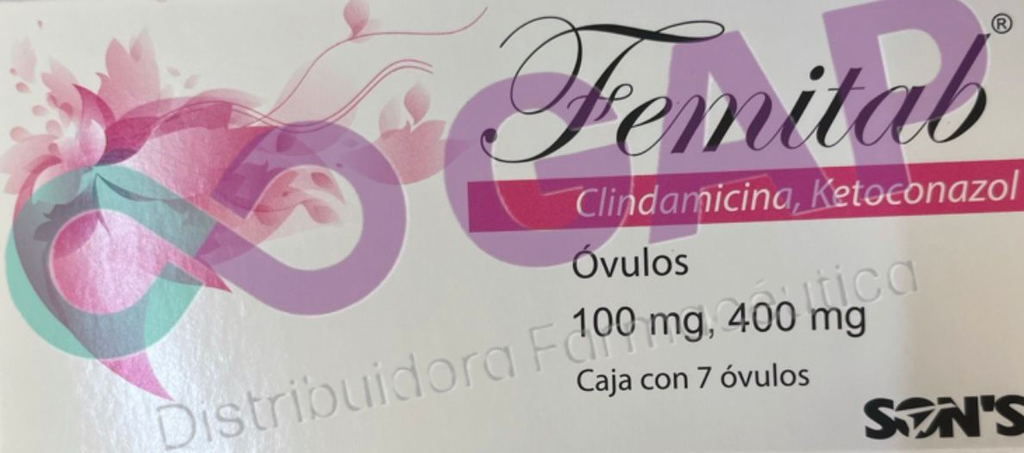 GE CLINDAMICINA/KETOCONAZOL FEMITAB 100/400MG 7 OVULOS