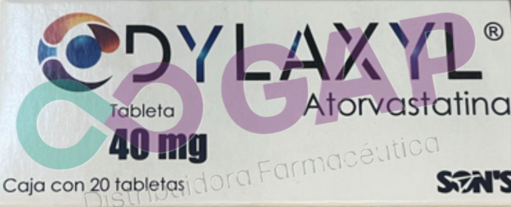 GE ATORVASTATINA DYLAXYL 40 MG 20 TABLETAS