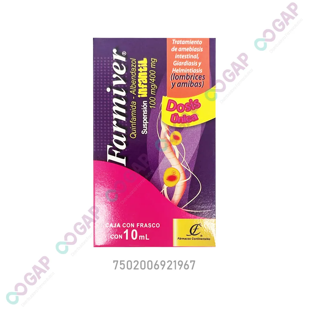GE QUINFAMIDA/ALBENDAZOL FARMIVER INF 10 ML