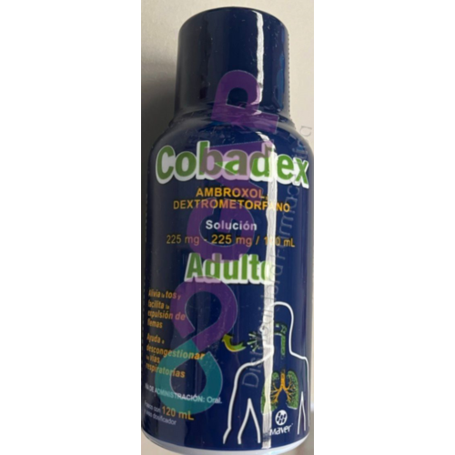 GE AMBROXOL/DEXTROMETORFANO COBADEX ADULTO JBE 120 ML