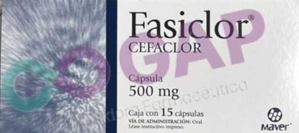 GE CEFACLOR FASICLOR 500 MG 15 CAPSULAS