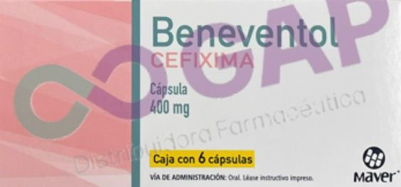 GE CEFIXIMA BENEVENTOL 400 MG 6 CAPSULAS