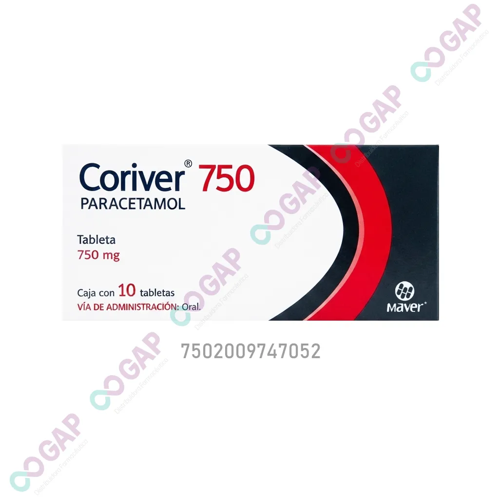 GE PARACETAMOL CORIVER 750 MG 10 TABLETAS