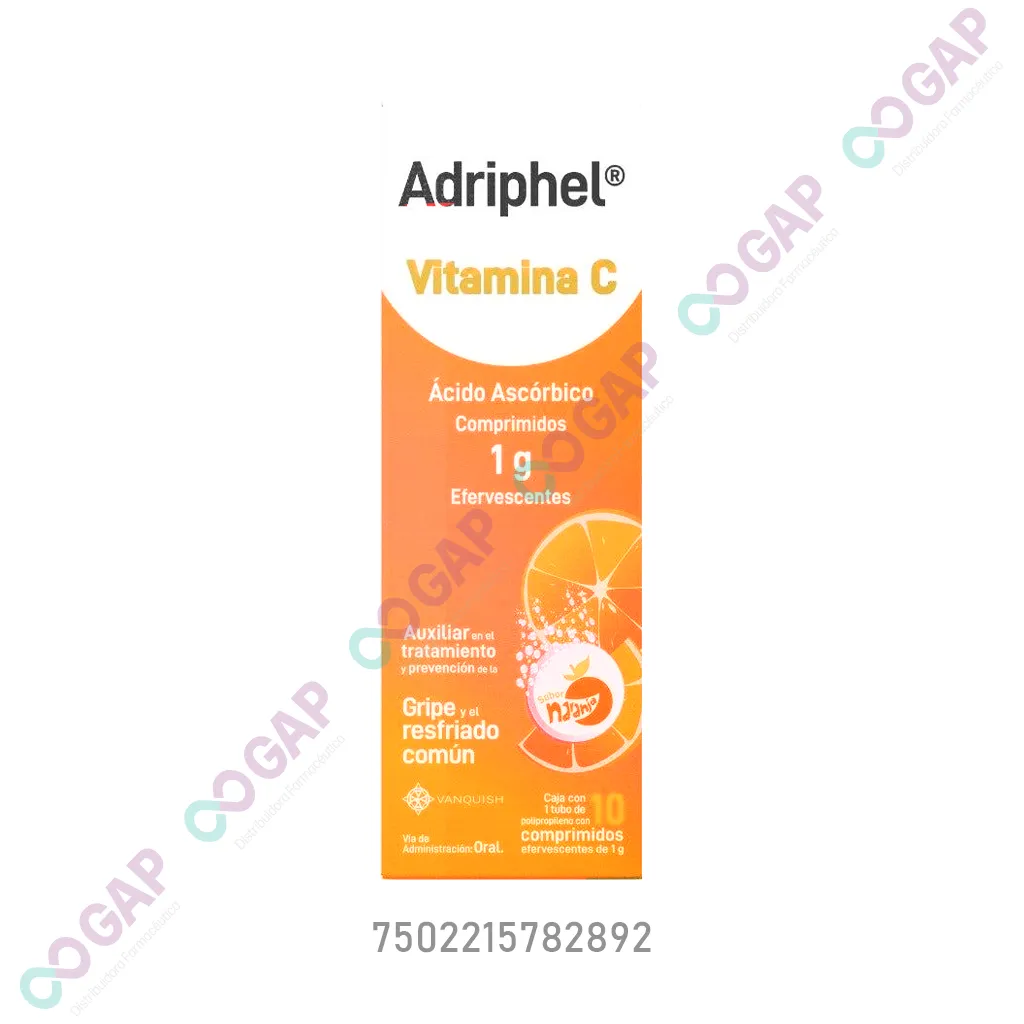 ADRIPHEL VITAMINA C 1 G EFERVESCENTE 10 COMPRIMIDOS