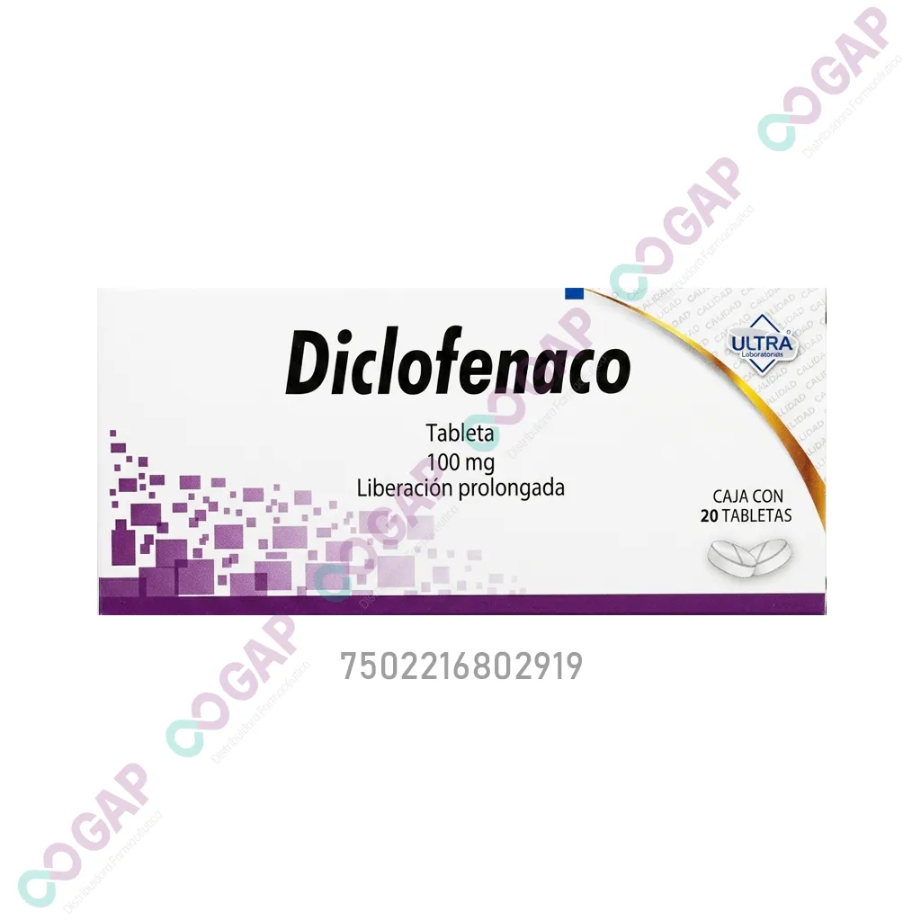 GE DICLOFENACO ULTRA 100MG 20 TABLETAS
