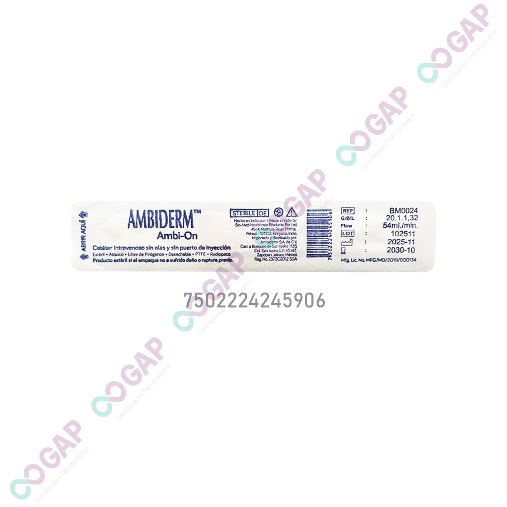 AMBIO-ON CATETER IV ROSA 20Gx32mm C/1 PZA