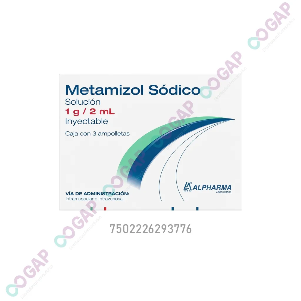 GE METAMIZOL SODICO ALPHARMA SOL INY CAJA C/3 AMP 2 ML