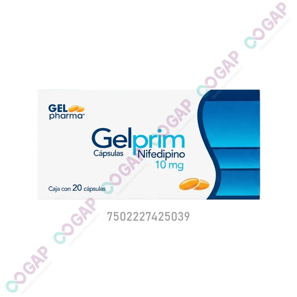 GE NIFEDIPINO GELPRIM 10 MG 20 CAPSULAS