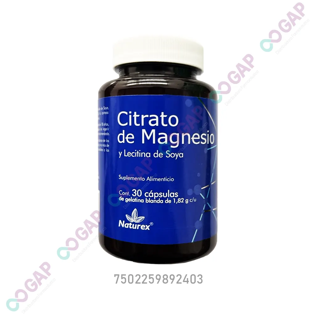 CITRATO DE MAGNESIO Y LECITINA DE SOYA 30 CAPSULAS