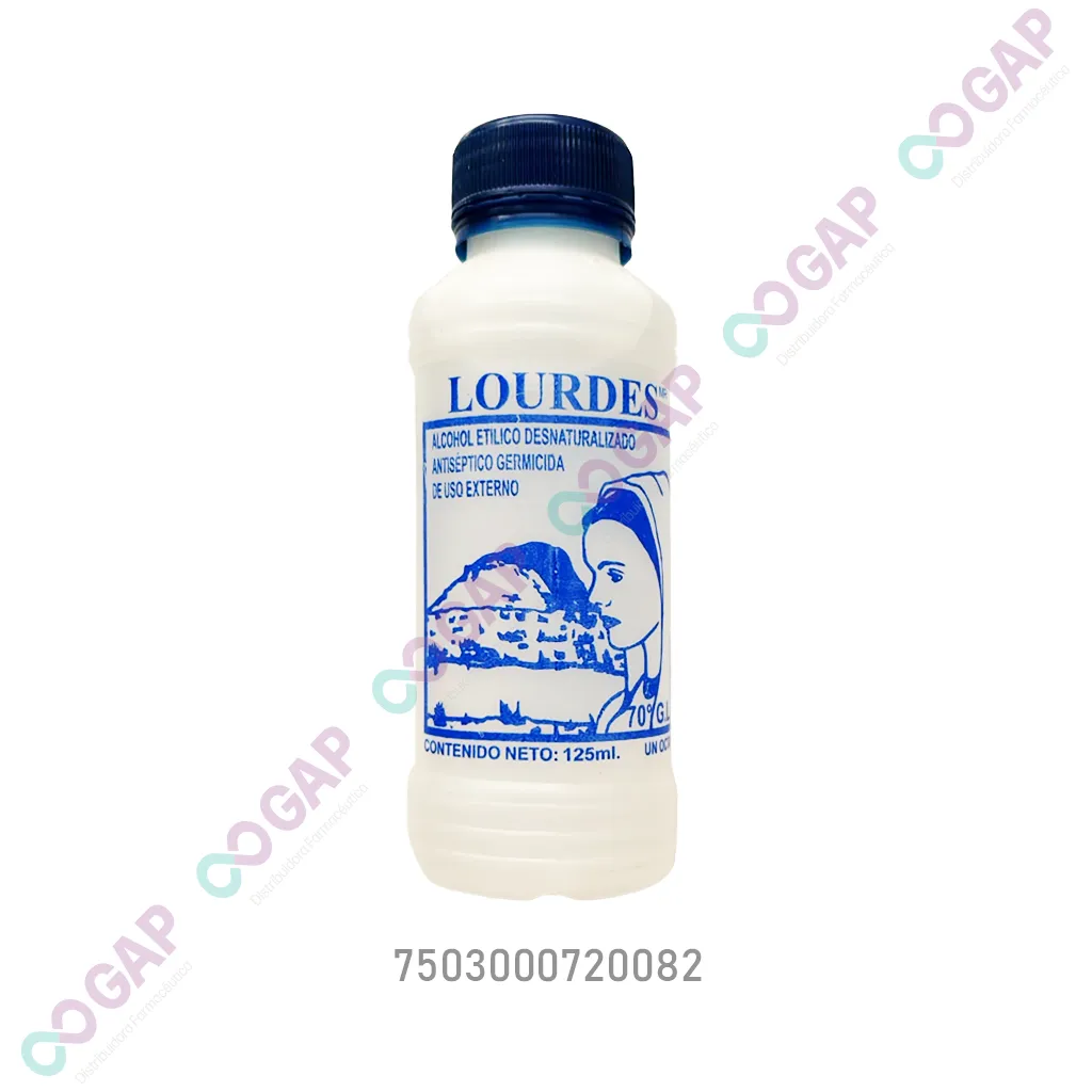 ALCOHOL DESNATURALIZADO ETILICO 70% LOURDES FCO 125 ML