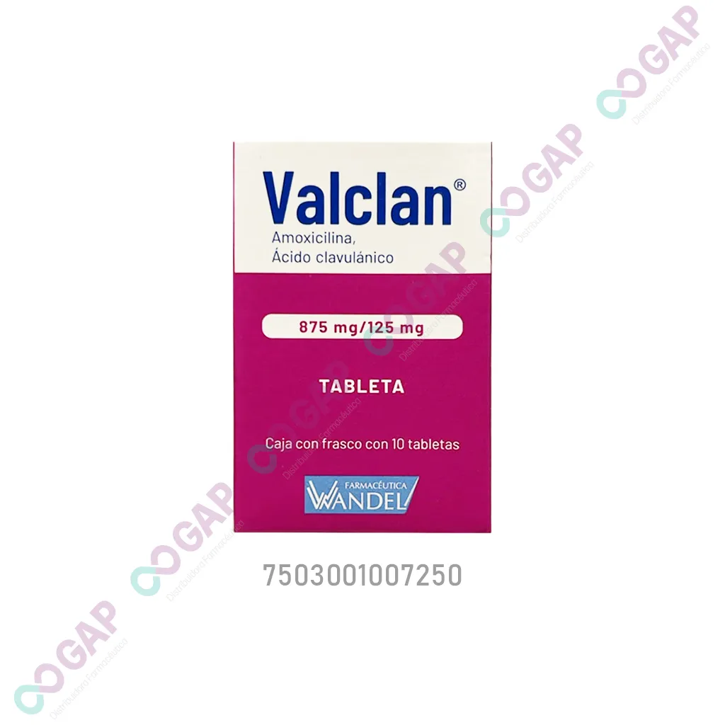 GE AMOXI/AC CLAVU VALCLAN 875/125 MG 10 TABLETAS