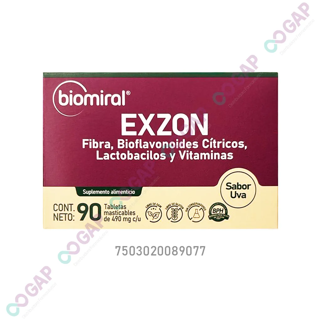 EXZON SABOR UVA 90 TABLETAS MASTICABLES