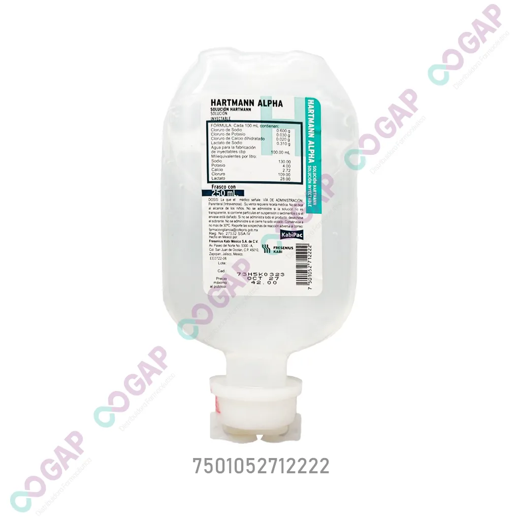 HARTMANN ALPHA SOL. INY. FCO 250 ML