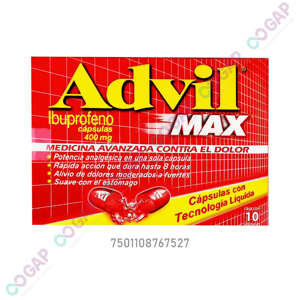 ADVIL MAX 400 MG 10 CAPSULAS