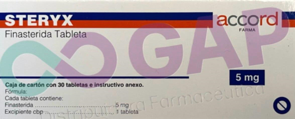GE FINASTERIDA STERYX 5 MG 30 TABLETAS