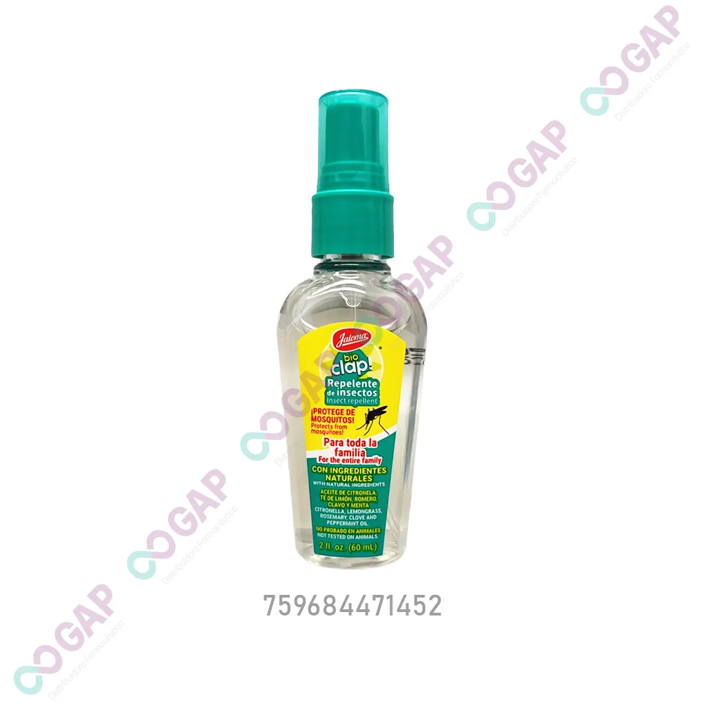 BIO CLAP REPELENTE DE INSECTOS FCO ATOMIZADOR 60 ML