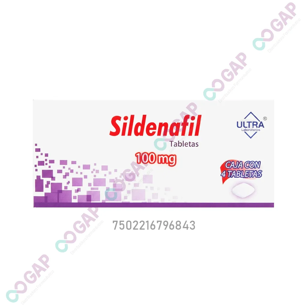 GE SILDENAFIL ULTRA 100 MG 4 TABLETAS