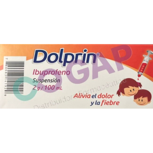 GE IBUPROFENO DOLPRIN SUSP 2G/100ML FCO 120 ML