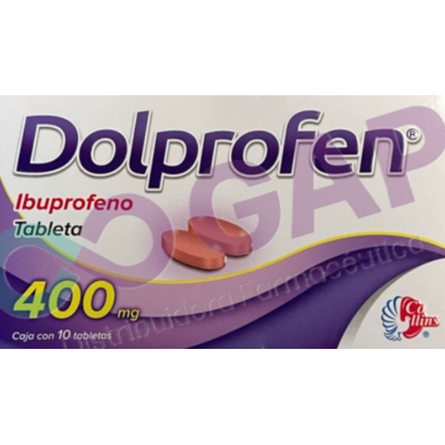 GE IBUPROFENO DOLPROFEN 400 MG 10 TABLETAS