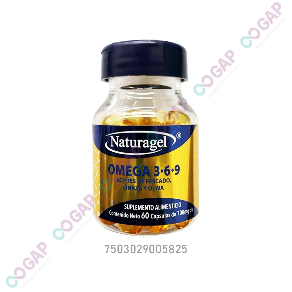 OMEGA 3-6-9 LINAZA Y OLIVA 700MG C/U C/60 CAP NATURAGEL