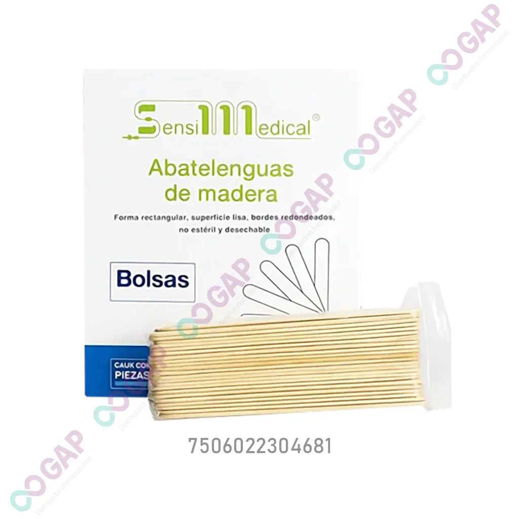 ABATELENGUAS DE MADERA C/500 PZAS SESIMEDICAL
